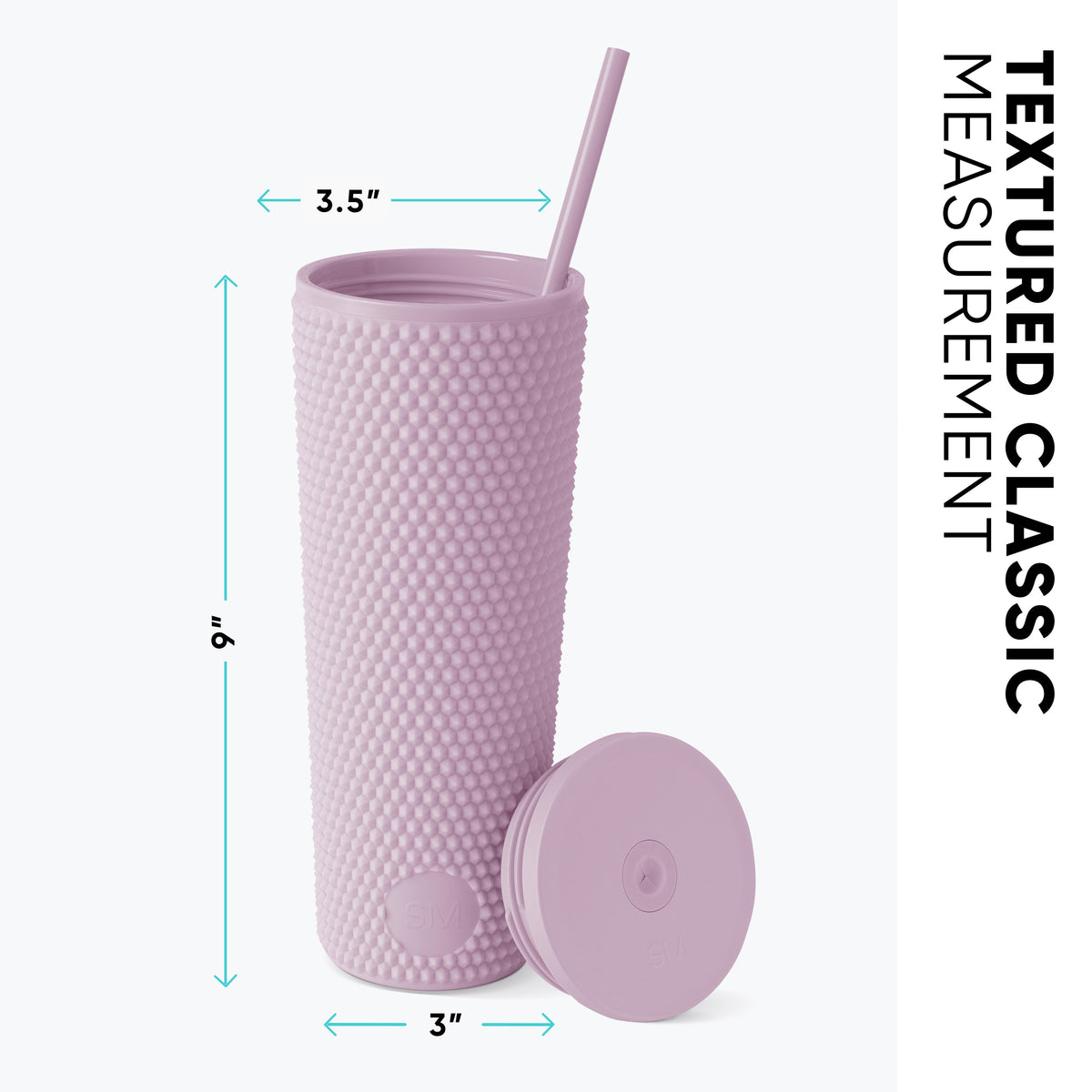Textured Plastic Classic Tumbler with Straw Lid